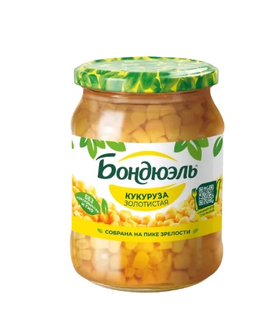 Кукуруза Золотистая, 500мл, ст/б, BONDUELLE (6шт)