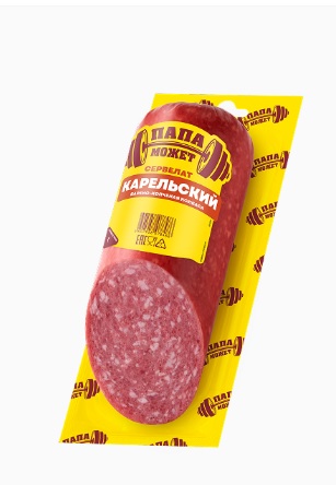 Колбаса Сервелат Карельский в/к, 280г, в/у, Папа Может (8шт)