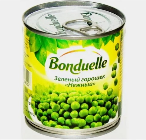 Горошек зеленый, 850мл, ж/б, BONDUELLE (12шт)