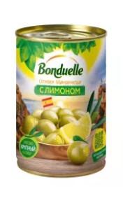 Оливки Мансанилья с Лимоном, 314мл, ж/б, BONDUELLE (12шт)