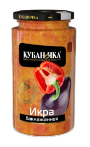 Икра баклажанная, 360г, ст/б, Кубаночка (12шт)