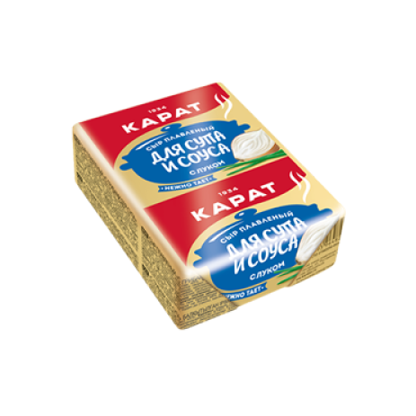 Сыр плавл. с Луком для Супа 45%, 90г, фольга, Карат (10шт)