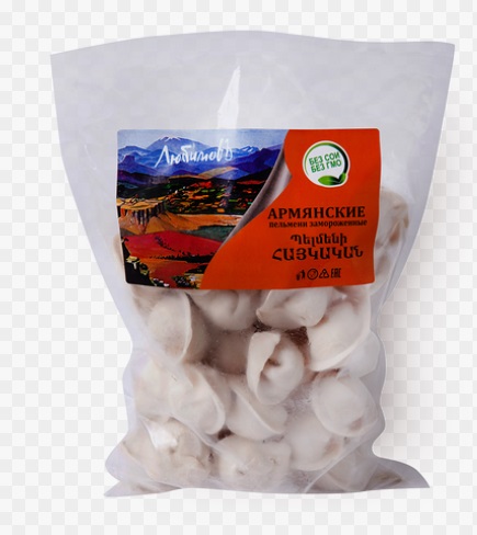 Пельмени свино-говяжьи Армянские, 800г, пакет, Любимовъ (14шт)