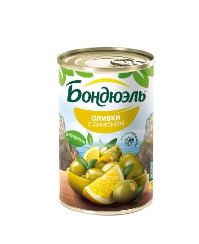 Оливки Мансанилья с Лимоном, 314мл, ж/б, BONDUELLE (12шт)