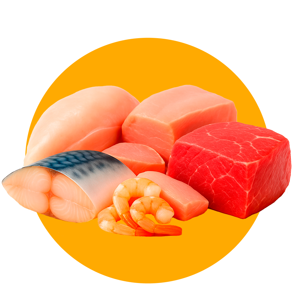 Мясо, рыба, морепродукты