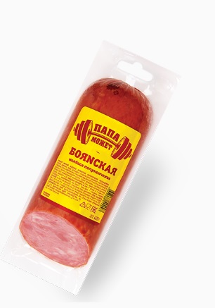 Колбаса п/к БОЯNСКАЯ ПМ в/у, 280г, пакет, Папа Может (8шт)