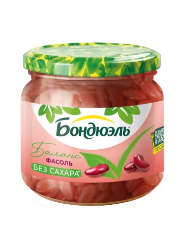 Красная фасоль без сахара, 350мл, ст/б, BONDUELLE (6шт)