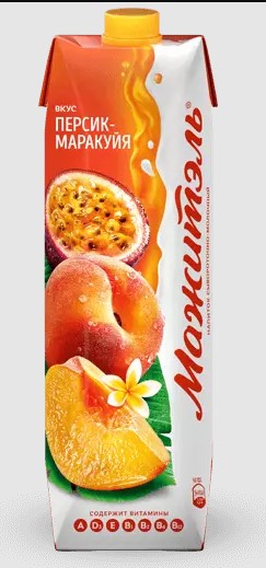 Напиток сыворот. - молочн. Персик и Маракуйя, 950г, тетра призма, Мажитель (12шт)
