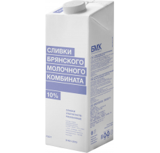 Сливки ультрапаст. 10%, 1000г, ТБА эйдж, БМК (12шт)