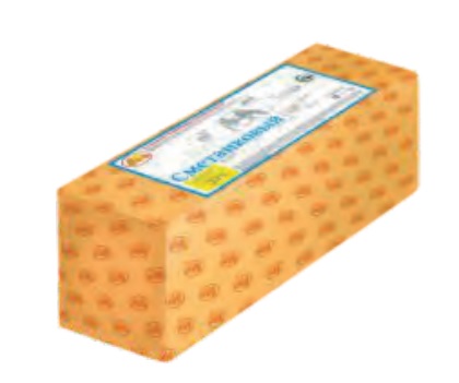 Сыр полутв. Сметанковый 50%, вес, брус, Юговской (5шт*3кг)