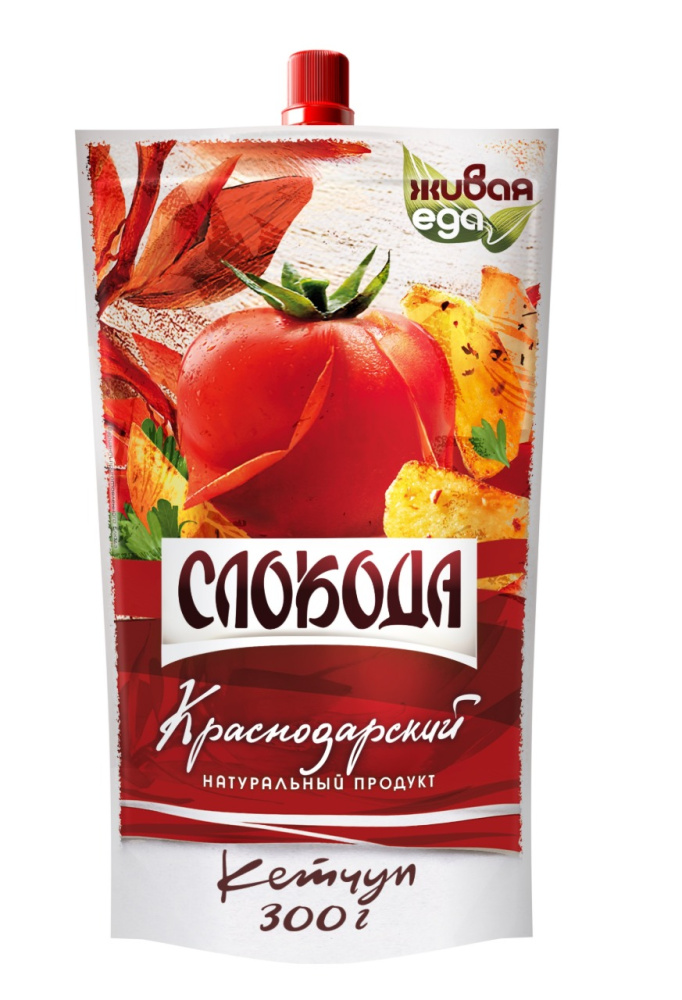 Кетчуп Краснодарский, 300г, Дой-пак+, Слобода (24шт)