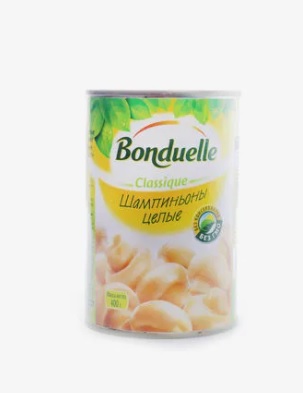 Шампиньоны целые, 425мл, ж/б, BONDUELLE (12шт)