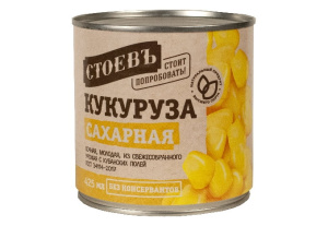 Кукуруза сахарная, 400г, жест. банка, Стоевъ (12шт)
