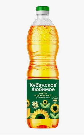Масло подсолнечн. раф. дез. с антиоксидантами, 1л, ПЭТ, Кубанское Любимое (15шт)