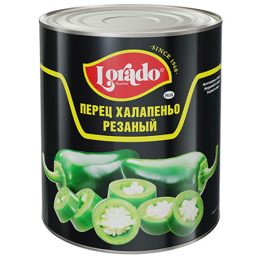 Перец халапеньо резаный, 3100мл, ж/б, LORADO (6шт)