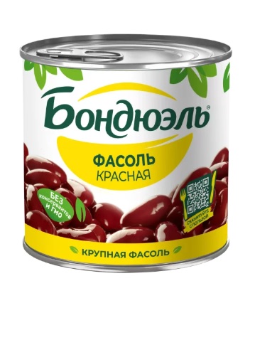 Фасоль Красная классическая, 425мл, ж/б, BONDUELLE (12шт)