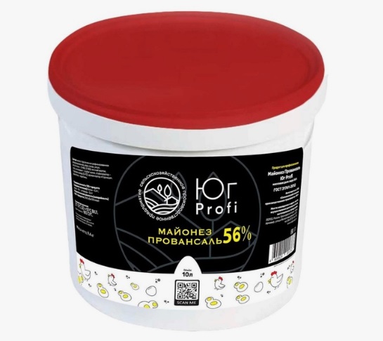 Майонез Провансаль 56%, 10л, ведро, Юг PROFI