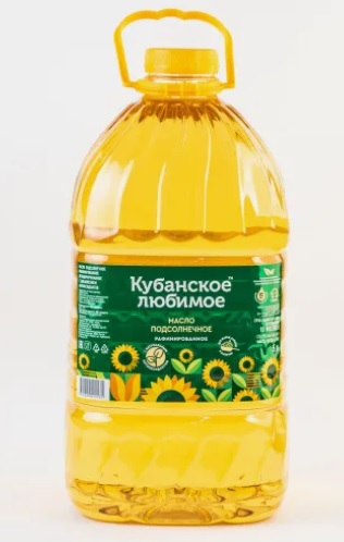 Масло подсолнечн. раф. дез. с антиоксидантами, 5л, ПЭТ, Кубанское Любимое (3шт)