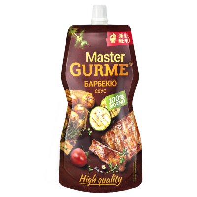 Соус Барбекю 30%, 200мл, дойпак, MASTER GURME (12шт)