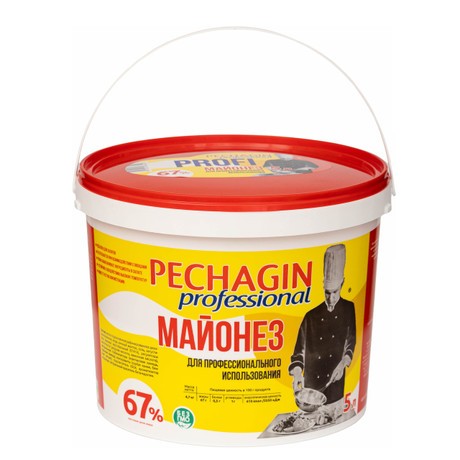 Майонез PROFI 67%, 5л, ведро, PECHAGIN PROFESSIONAL