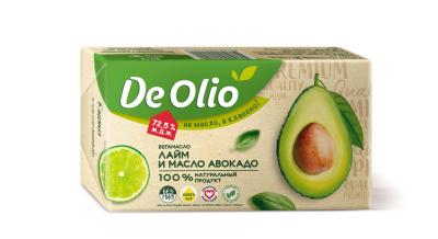Вега-масло с Лаймом и маслом Авокадо 72,5%, 180г, фольга, DE OLIO (20шт)
