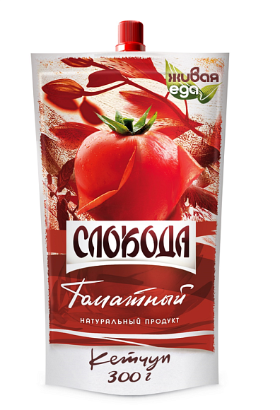 Кетчуп Томатный, 300г, Дой-пак+, Слобода (24шт)