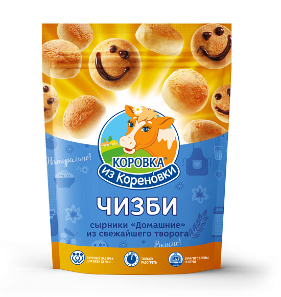 Сырники из творога заморож., полусфера, 400 г пакет ПЭТ, "Чизби", КизК