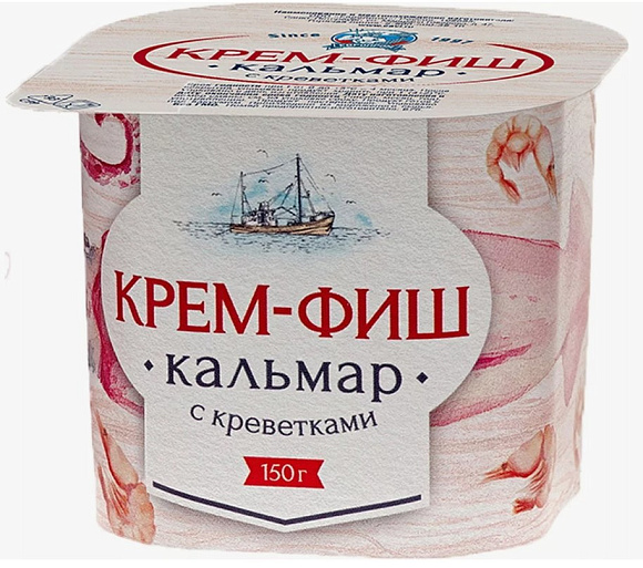 Паста Крем-Фиш Кальмар-Креветка, 150г, пл/б, Европром (6шт)