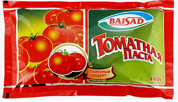 Томатная паста, 140г, сашет, Байсад (50шт)