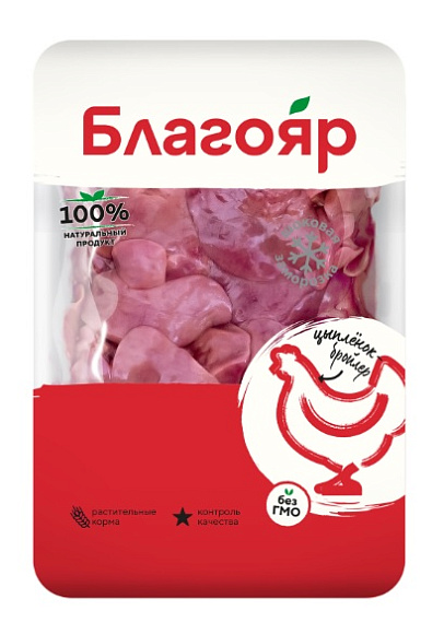 Печень ЦБ, вес, лоток (прим. 900г), Благояр (9кг)