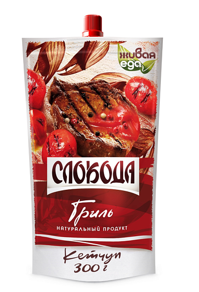 Кетчуп Гриль, 300г, Дой-пак+, Слобода (24шт)