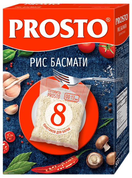 Рис Басмати, 500г, коробка, PROSTO (12шт)