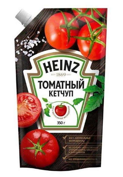 Кетчуп Томатный, 320г, дойпак, HEINZ (16шт)