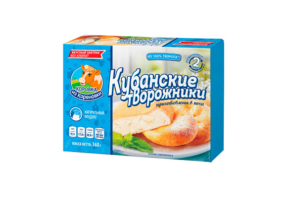 Творожники печеные заморож., шайба, 360 г флоупак, "Кубанские Творожники", КизК