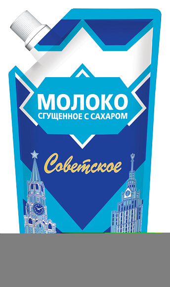 Молоко сгущ. с сах. 0,2%, 270 г дойпак+, Советское