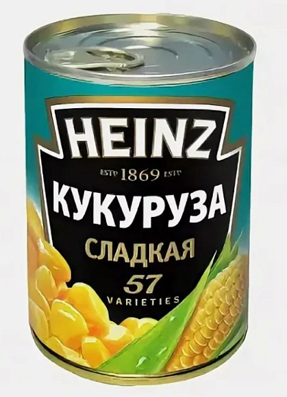 Кукуруза сладкая, 340г, ж/б, HEINZ (12шт)