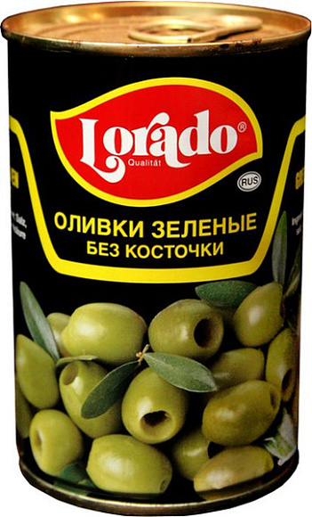 Оливки зеленые EL б/к, 314мл, ж/б, LORADO (12шт)