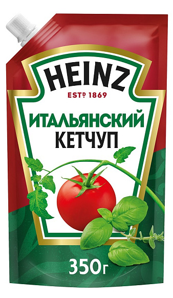 Кетчуп Итальянский, 320г, дойпак, HEINZ (16шт)