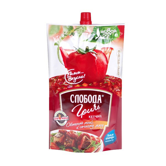 Кетчуп Гриль, 320г, Дой-пак+, Слобода (24шт)