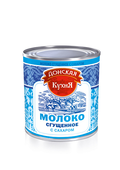 Молоко сгущ. с сах. 0,2%, 380 г 7А, Донская Кухня