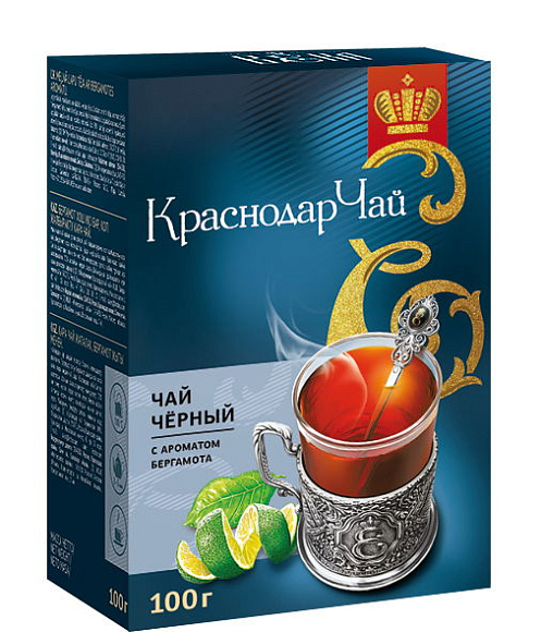 Чай черн. с ароматом бергамота, 100г, карт. пачка, Века (16шт)