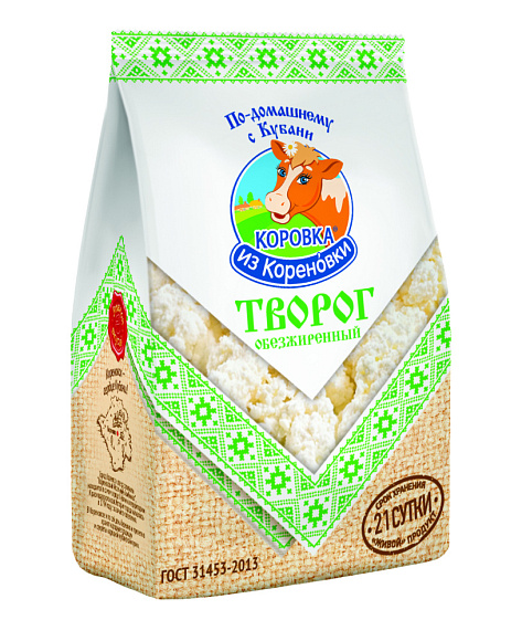 Творог обезжиренн., 300 г пакет ПЭТ, КизК