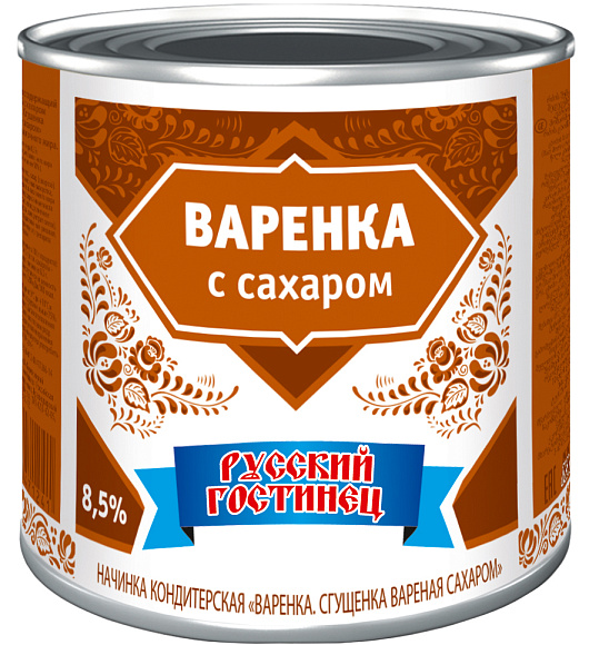 Варёнка. Сгущенка вар. с сах. Начинка конд. 8,5%, 370 г 7А, Русский Гостинец