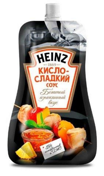 Соус Кисло-Сладкий, 230г, дойпак, HEINZ (14шт)