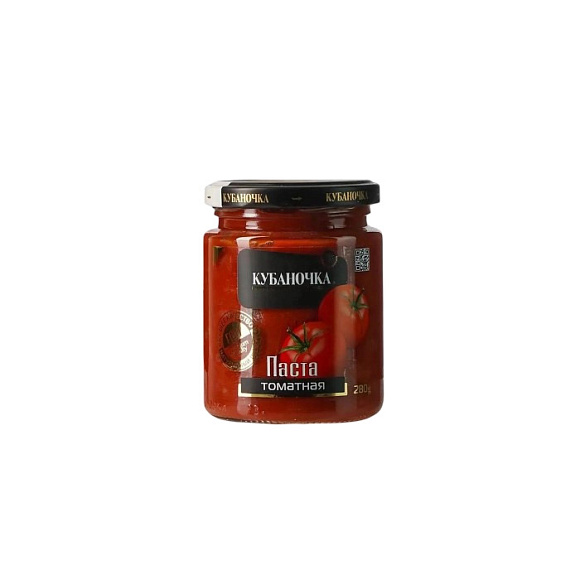 Томатная паста, 280г, ст/б, Кубаночка (12шт)