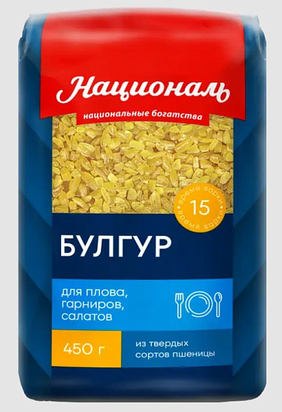 Булгур, 450г, пакет, Националь (6шт)
