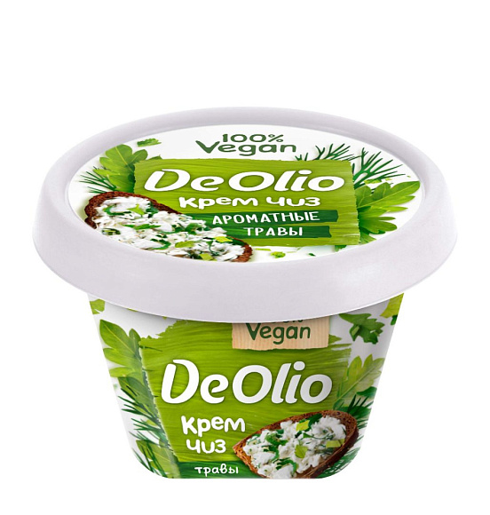 Крем Чиз на раст. основе с Пряными Травами 20%, 200г, пл/ст, DE OLIO (6шт)