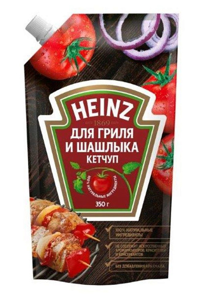 Кетчуп Для Гриля Шашлычный, 320г, дойпак, HEINZ (16шт)
