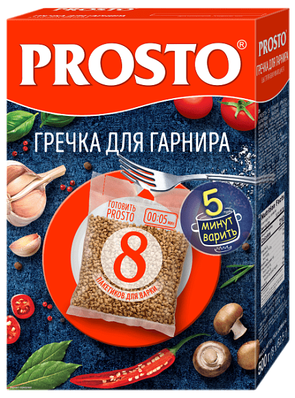 Гречка Для гарнира, 500г, коробка, PROSTO (12шт)