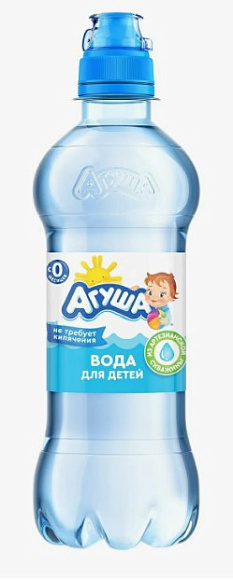 Вода питьевая, 330мл, ПЭТ, Агуша (12шт)